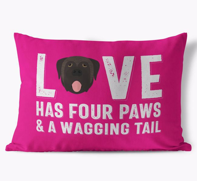 Love Has Four Paws: Personalized {breedFullName} Soft Touch Pillow