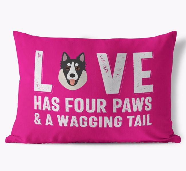 Love Has Four Paws: Personalized {breedFullName} Soft Touch Pillow