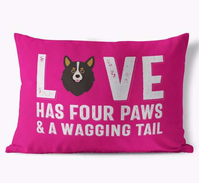 Love Has Four Paws: Personalized {breedFullName} Soft Touch Pillow