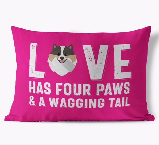 Love Has Four Paws: Personalized {breedFullName} Soft Touch Pillow