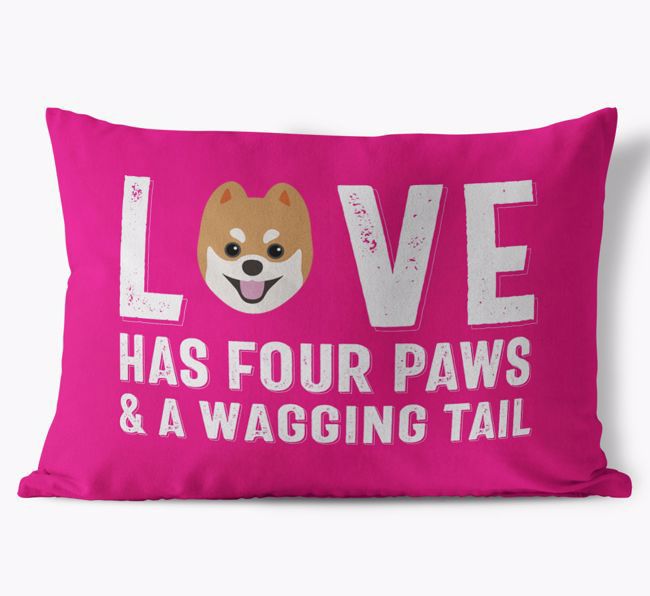 Love Has Four Paws: Personalized {breedFullName} Soft Touch Pillow