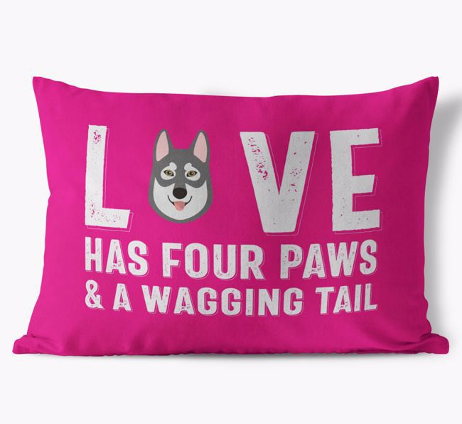 Love Has Four Paws: Personalized {breedFullName} Soft Touch Pillow