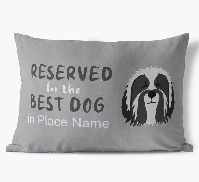 Reserved For The Best Dog: Personalized {breedFullName} Soft Touch Pillow