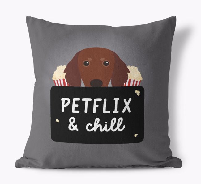 Petflix & Chill: Personalised {breedFullName} Canvas Cushion