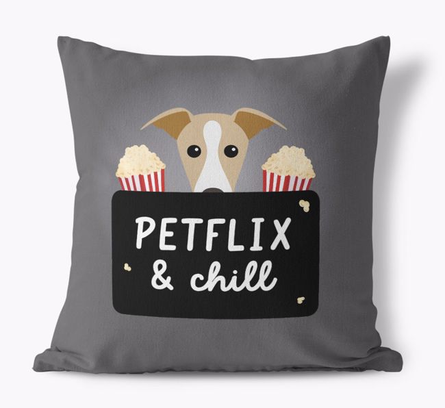 Petflix & Chill: Personalized {breedFullName} Canvas Pillow