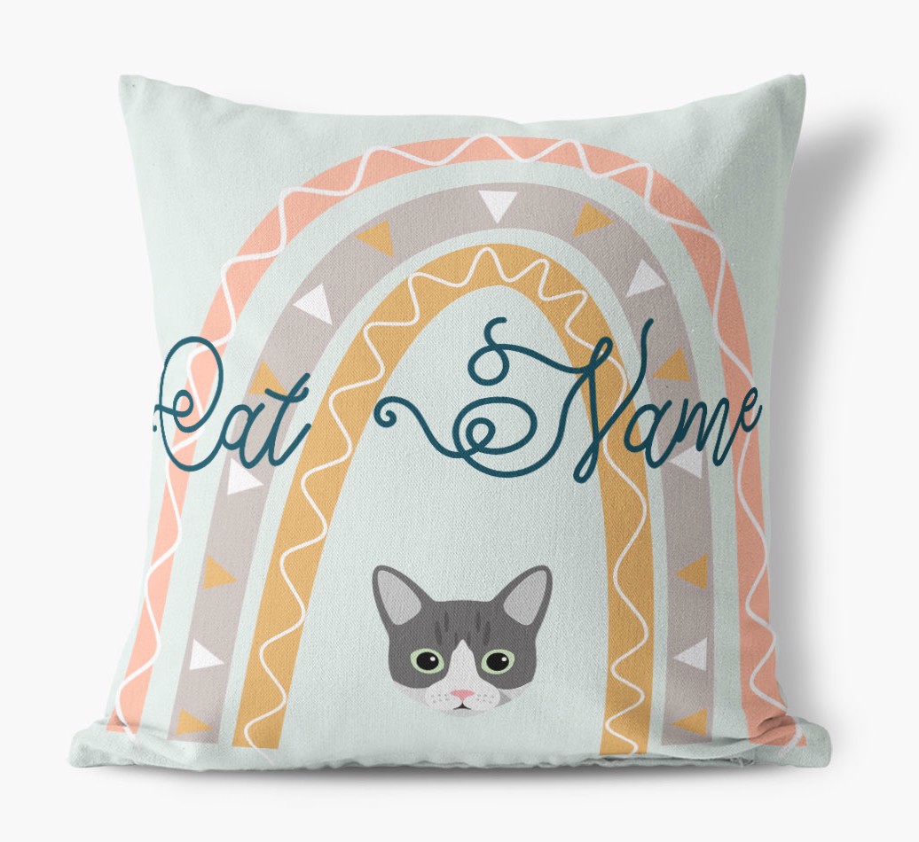 Arch Design: Personalised {breedCommonName} Canvas Cushion - front view