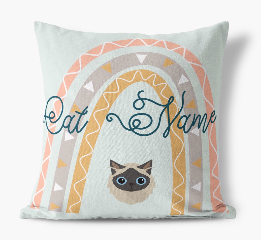 Arch Design: Personalized {breedCommonName} Canvas Pillow - front view