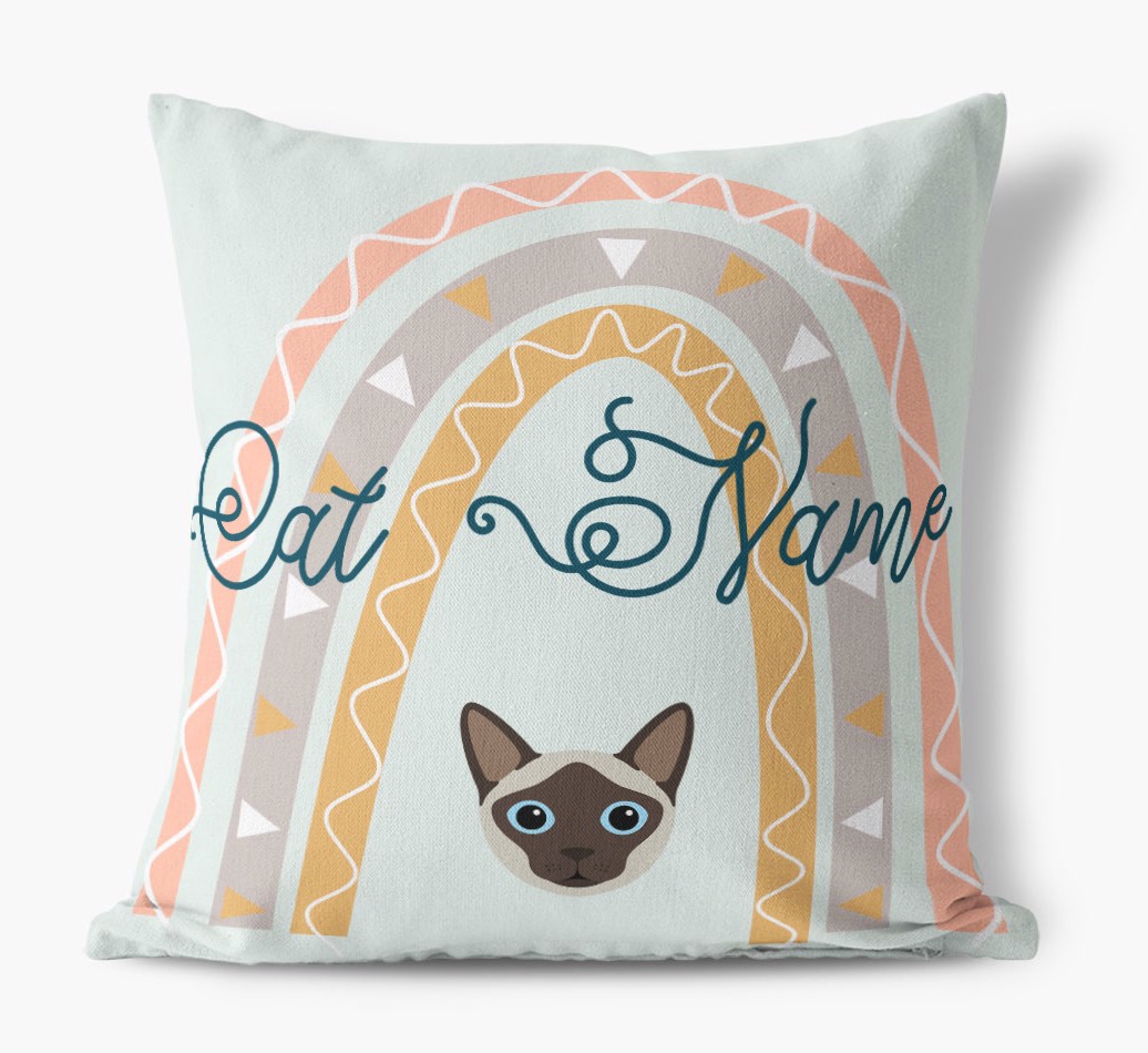 Arch Design: Personalized {breedCommonName} Canvas Pillow - front view