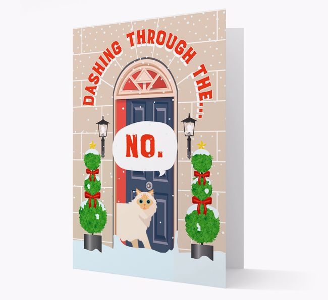 Dashing Through The No: Personalised {breedCommonName} Card