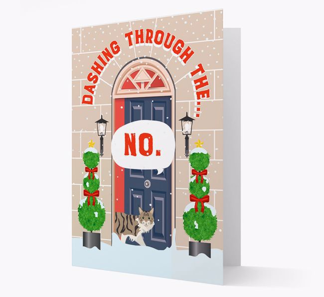 Dashing Through The No: Personalised {breedCommonName} Card