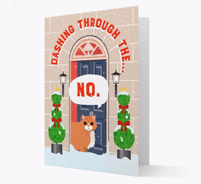 Dashing Through The No: Personalized {breedCommonName} Card