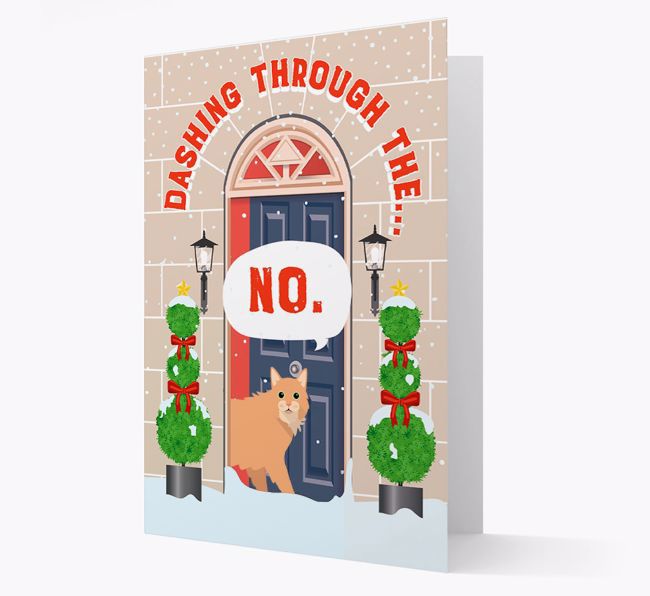 Dashing Through The No: Personalised {breedCommonName} Card