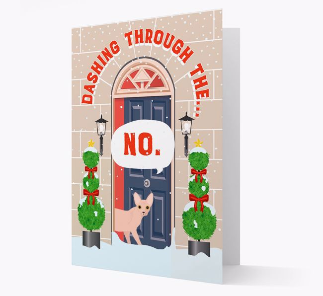Dashing Through The No: Personalized {breedCommonName} Card