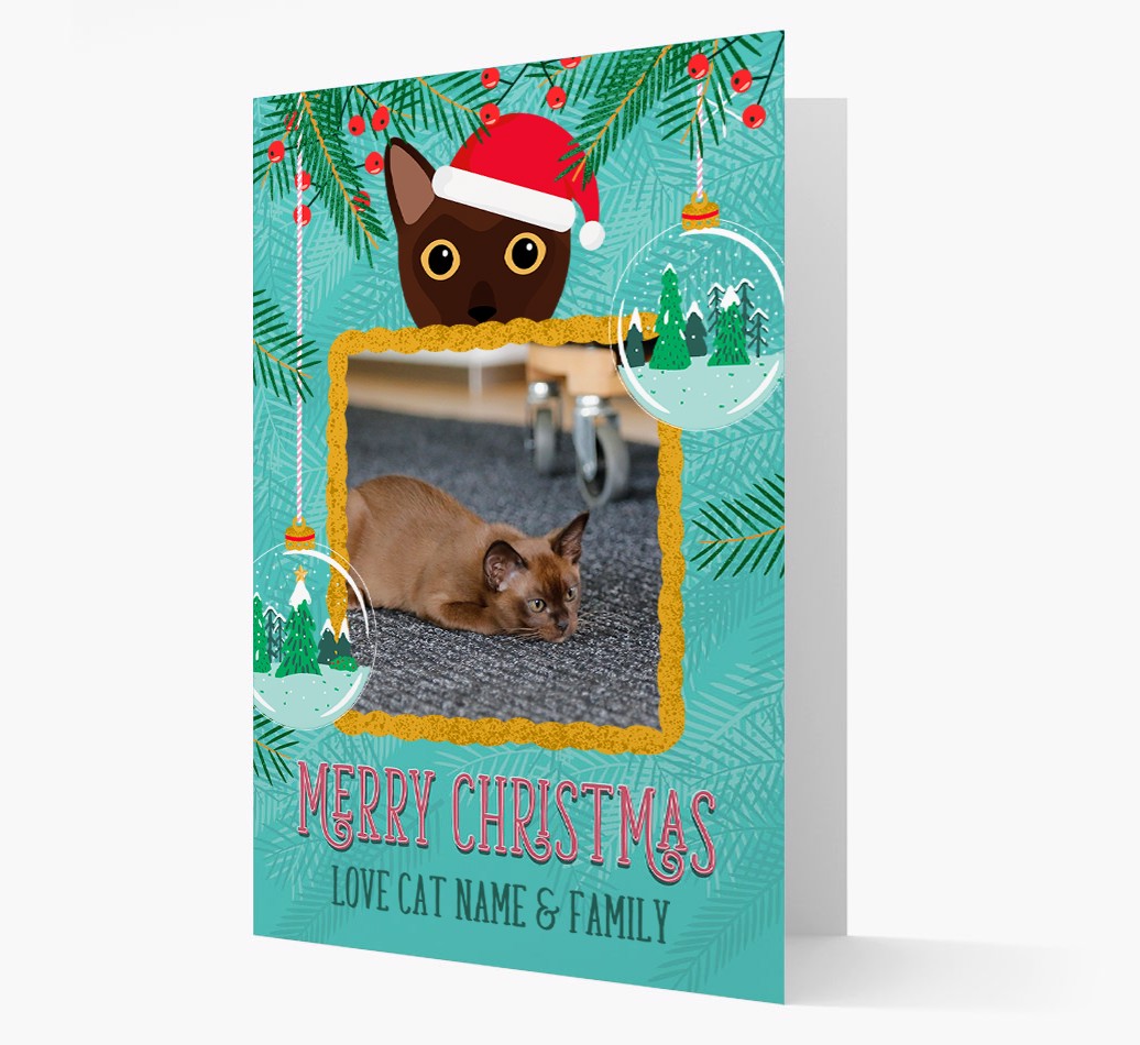 Merry Christmas: Photo Upload {breedFullName} Card - front