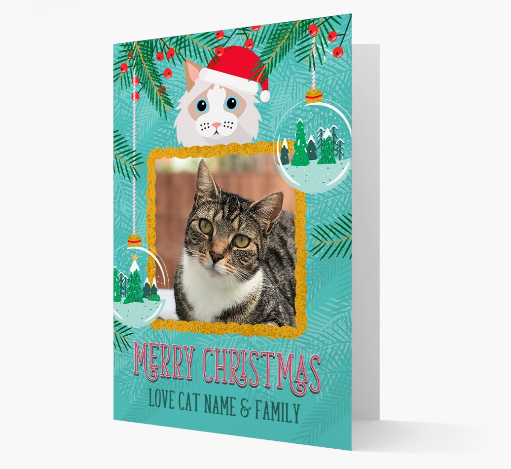 Merry Christmas: Photo Upload {breedFullName} Card - front