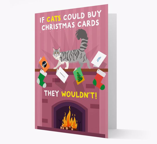 If Cats Could Buy Christmas Cards: Personalised {breedCommonName} Card