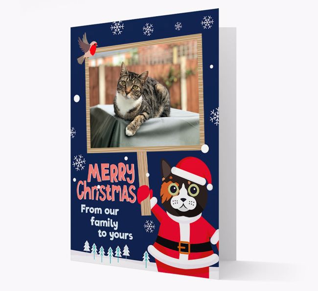 Santa Holding Frame: Personalised {breedFullName} Photo Card