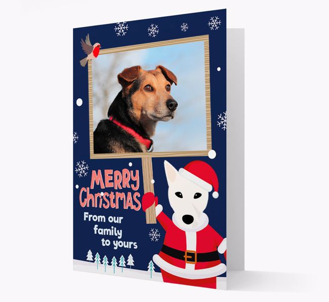 Santa Pet Holding Frame: Photo Upload {breedFullName} Card