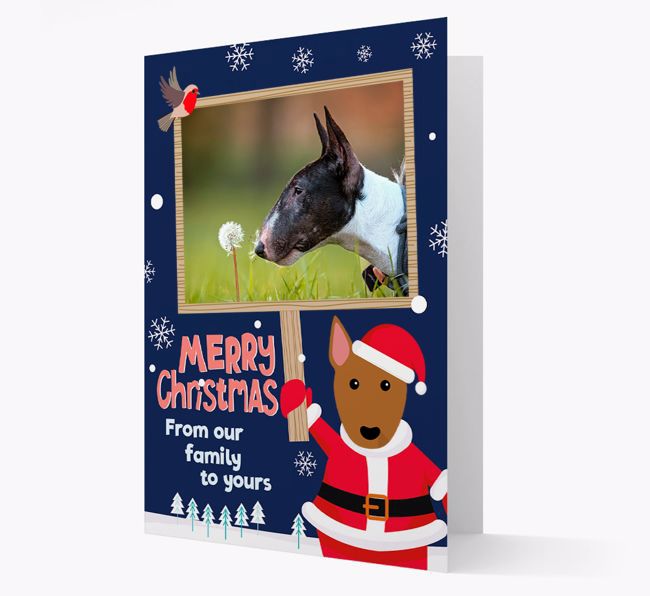 Santa Pet Holding Frame: Photo Upload {breedFullName} Card