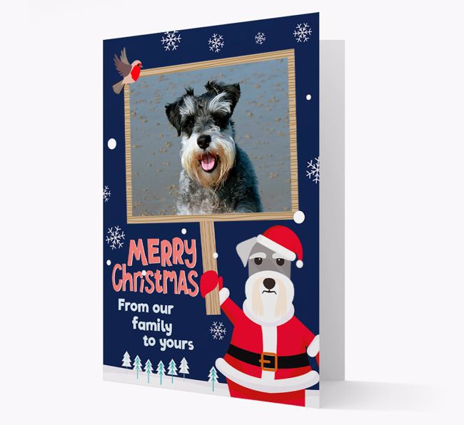 Santa Pet Holding Frame: Photo Upload {breedFullName} Card