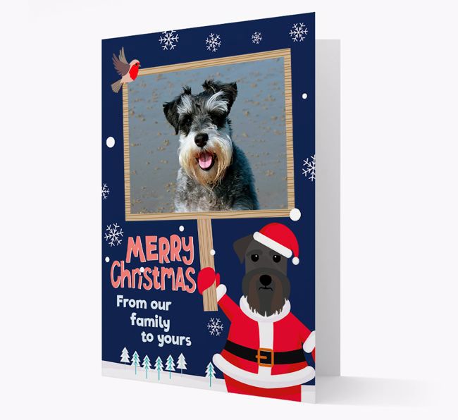 Santa Pet Holding Frame: Photo Upload {breedFullName} Card