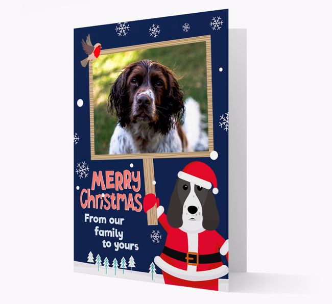 Santa Pet Holding Frame: Photo Upload {breedFullName} Card