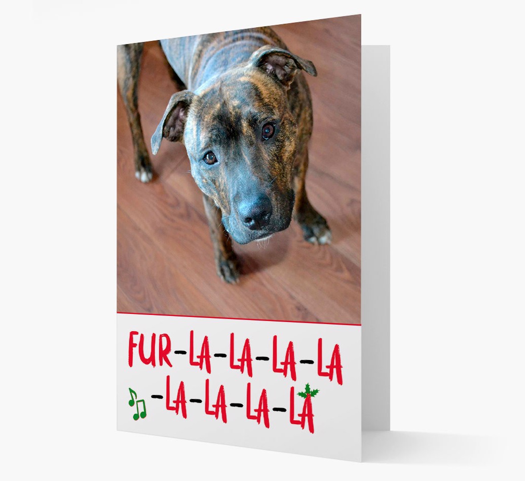 Fur-la-la-la-la-la-la-la-la: Personalised {breedFullName} Photo Card - Front