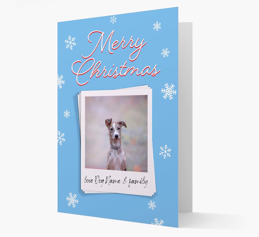 Merry Christmas Pawlaroid: Personalized {breedFullName} Photo Card - front