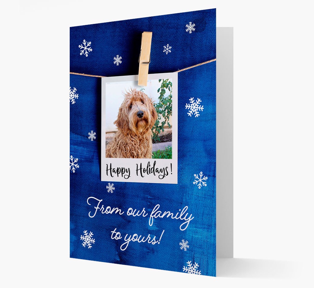 Happy Holidays: Photo Upload {breedFullName} Card - Front