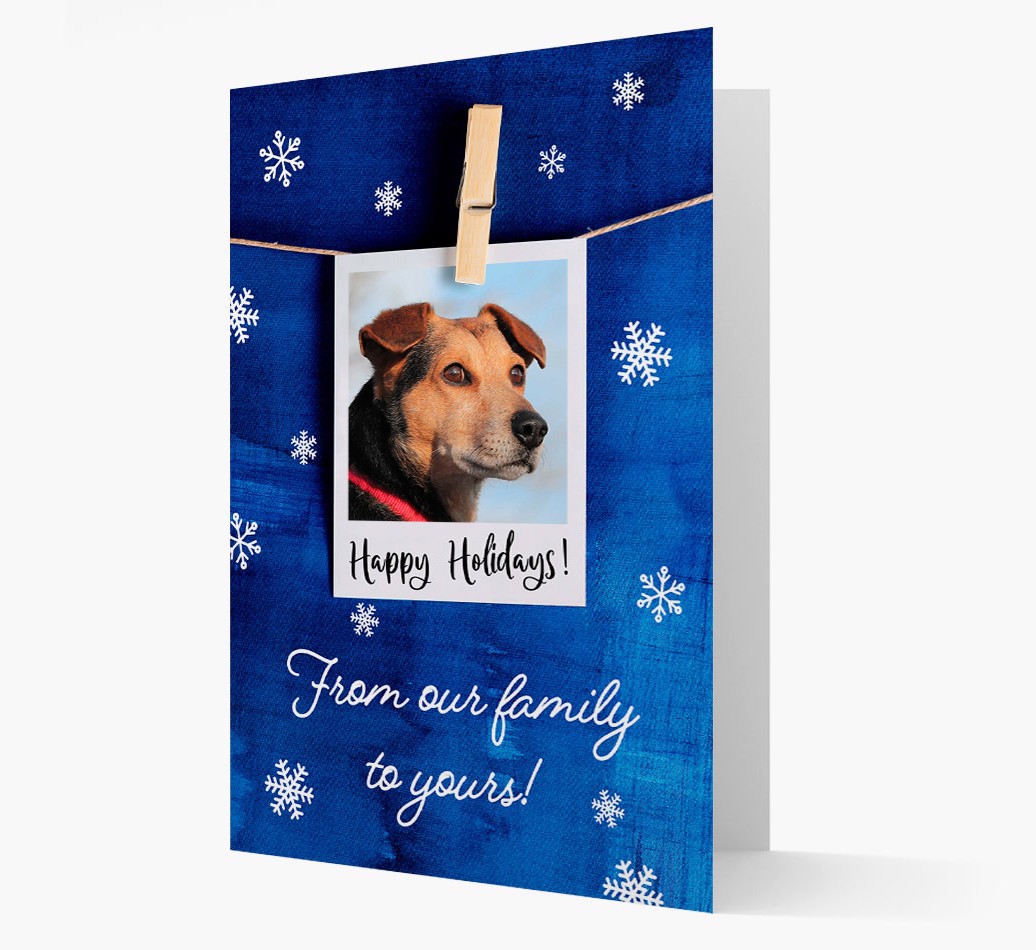 Happy Holidays: Photo Upload {breedFullName} Card - Front