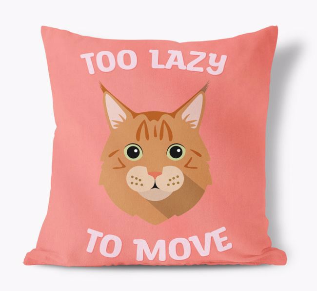 Too Lazy To Move: Personalised {breedCommonName} Canvas Cushion