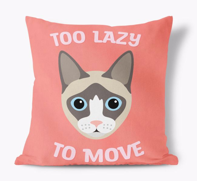 Too Lazy To Move: Personalized {breedCommonName} Canvas Pillow