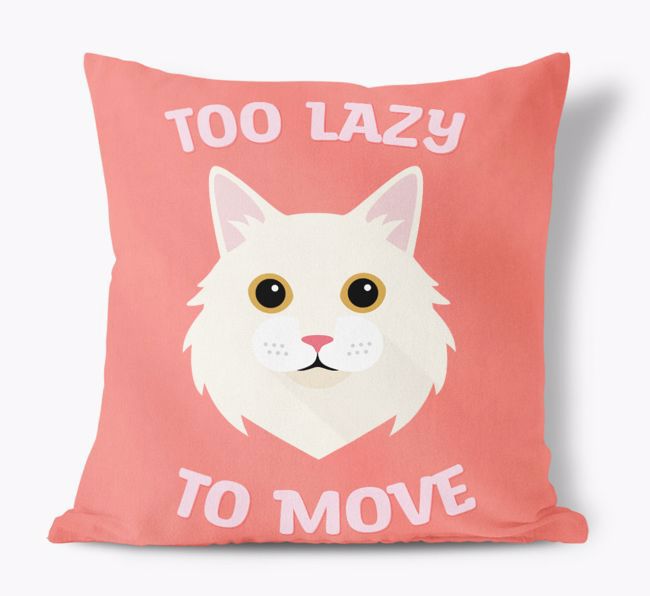 Too Lazy To Move: Personalised {breedCommonName} Canvas Cushion