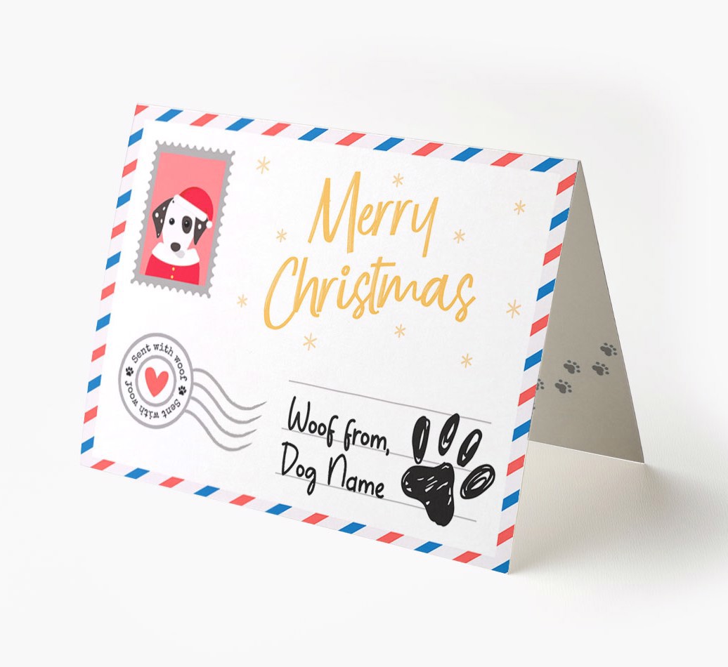 Merry Christmas Postcard : Personalised {breedFullName} Card