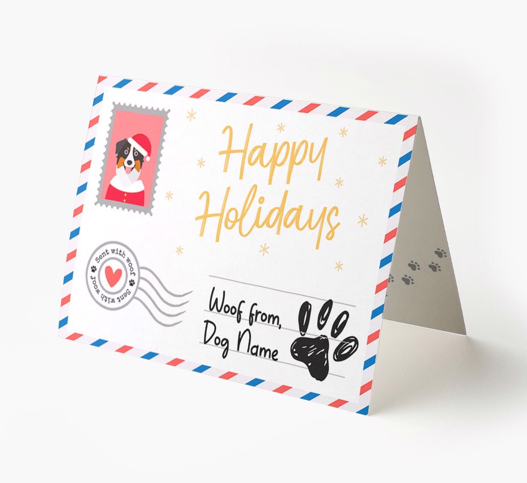 Merry Christmas Postcard : Personalized {breedFullName} Card