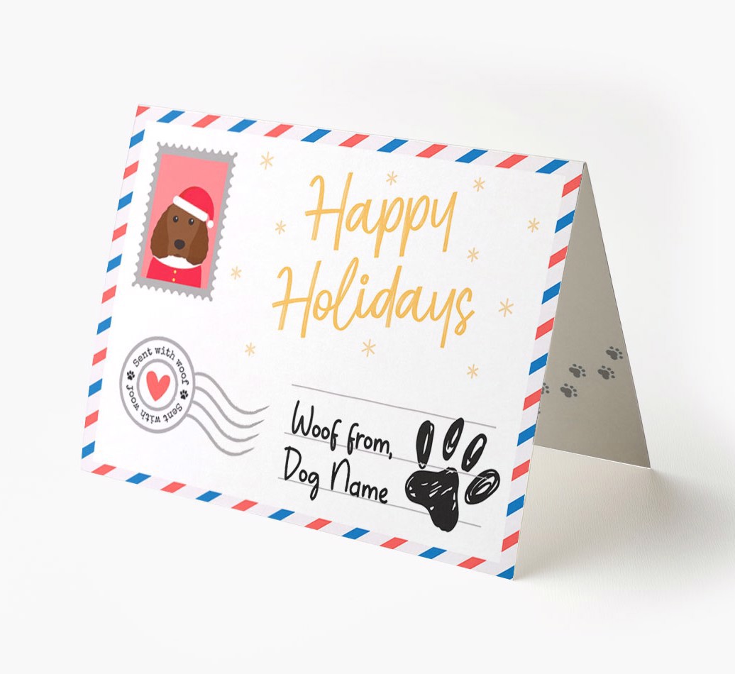 Merry Christmas Postcard : Personalized {breedFullName} Card