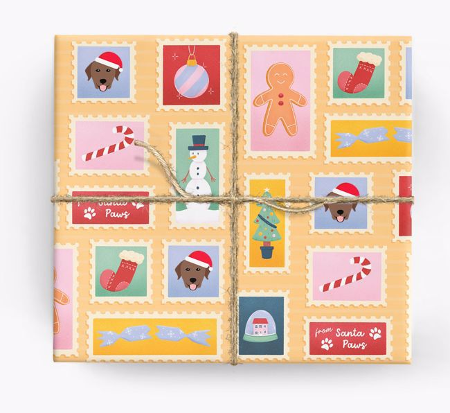 Christmas Stamps: Personalised {breedFullName} Wrapping Paper