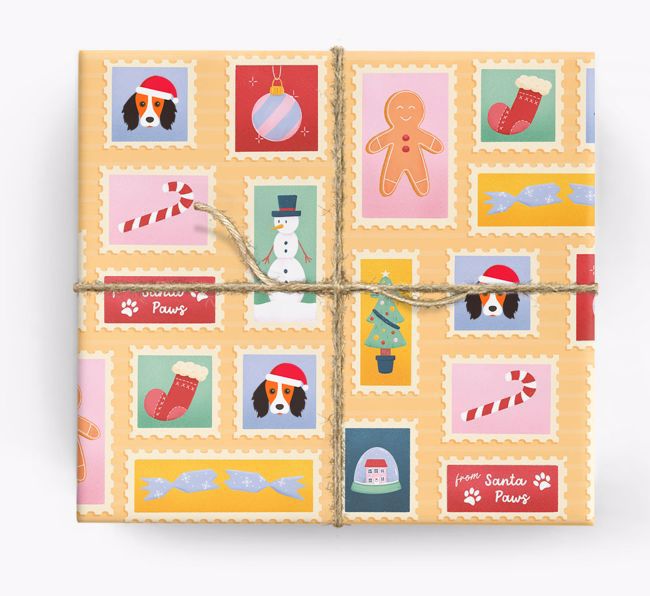 Christmas Stamps: Personalised {breedFullName} Wrapping Paper