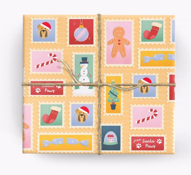 Christmas Stamps: Personalised {breedFullName} Wrapping Paper