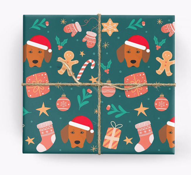 Christmas Pattern: Personalised {breedFullName} Wrapping Paper