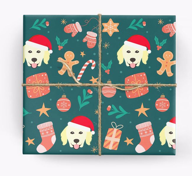 Christmas Pattern: Personalised {breedFullName} Wrapping Paper