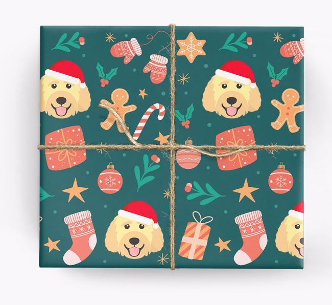 Christmas Pattern: Personalised {breedFullName} Wrapping Paper