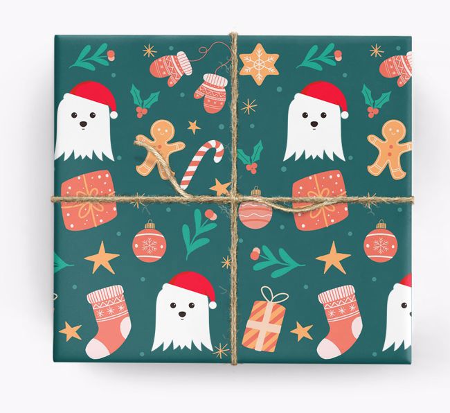 Christmas Pattern: Personalised {breedFullName} Wrapping Paper