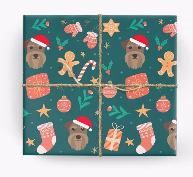 Christmas Pattern: Personalised {breedFullName} Wrapping Paper