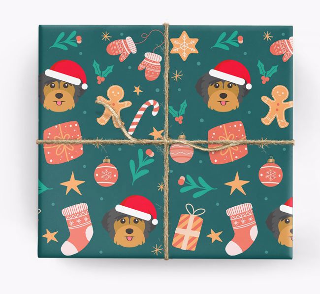 Christmas Pattern: Personalised {breedFullName} Wrapping Paper