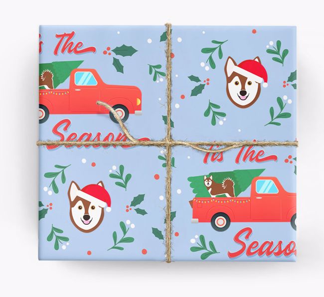 Christmas Pickup Truck: Personalized {breedFullName} Wrapping Paper