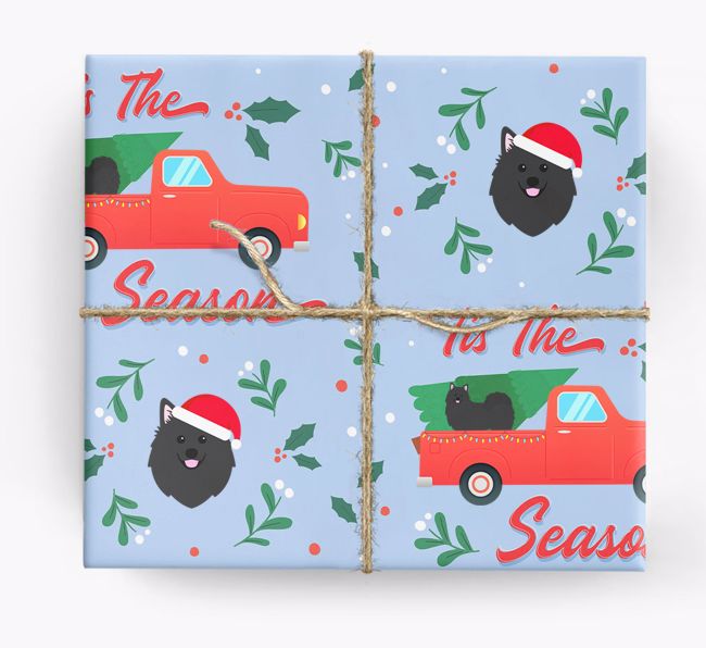 Christmas Pickup Truck: Personalized {breedFullName} Wrapping Paper