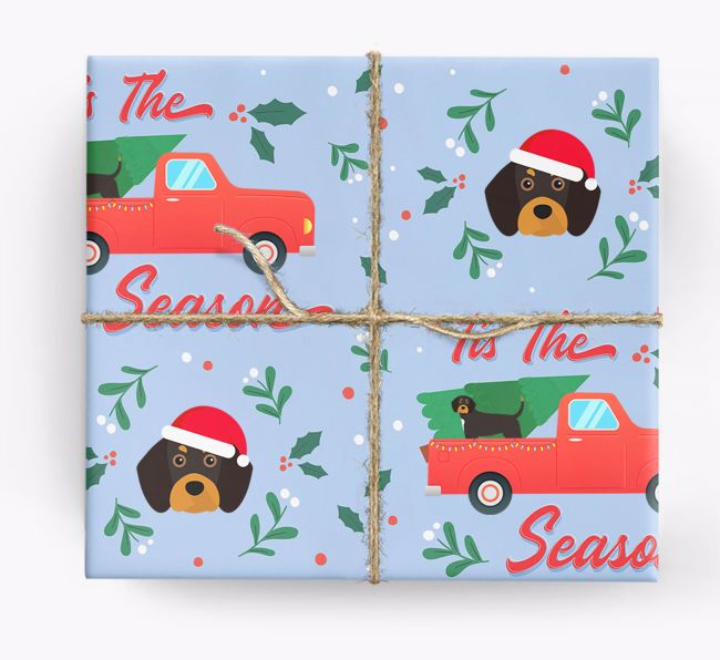 Christmas Pickup Truck: Personalized {breedFullName} Wrapping Paper