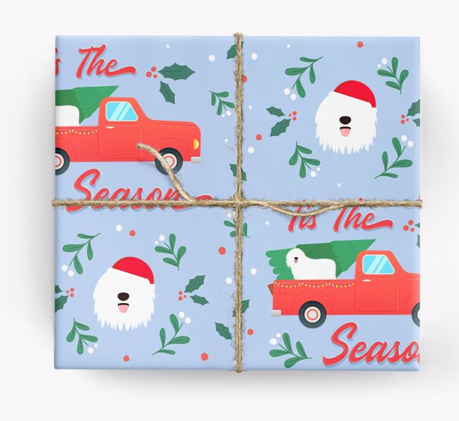 Christmas Pickup Truck: Personalized {breedFullName} Wrapping Paper