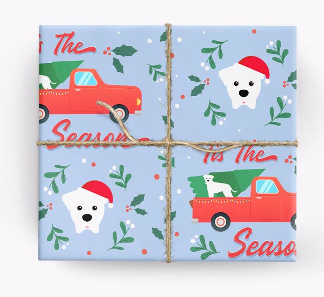 Christmas Pickup Truck: Personalized {breedFullName} Wrapping Paper